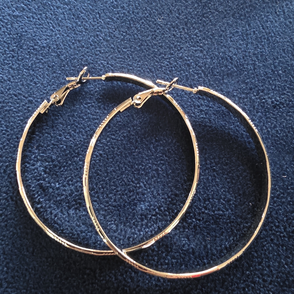 Mint Silver Hoop Earrings